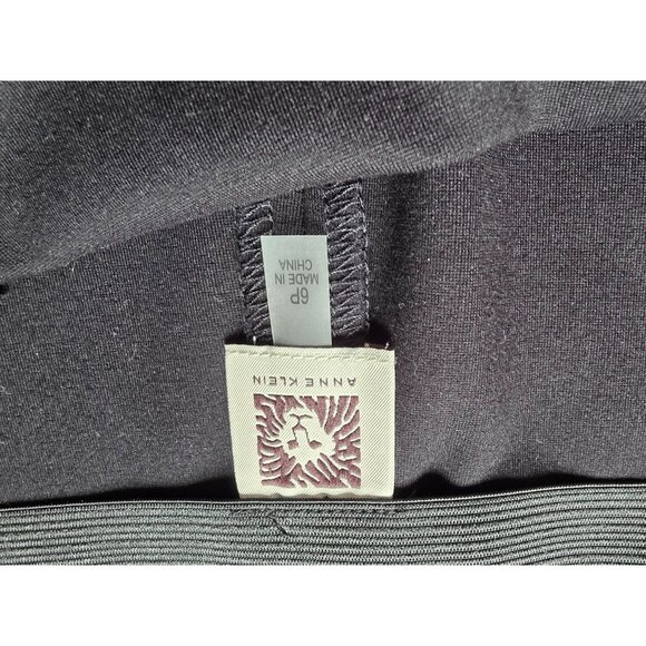 Anne Klein Womens Black Pencil Skirt W/ Gold Button Accents Size 6P - Picture 4 of 6